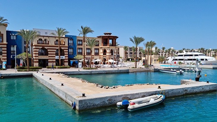 La marina di Port Ghalib con le barche