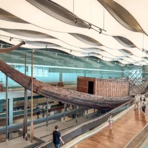 La-Barca-Solare -di-Cheope-nel- Grand-Egyptian- Museum-tour-cairo-5-giorni